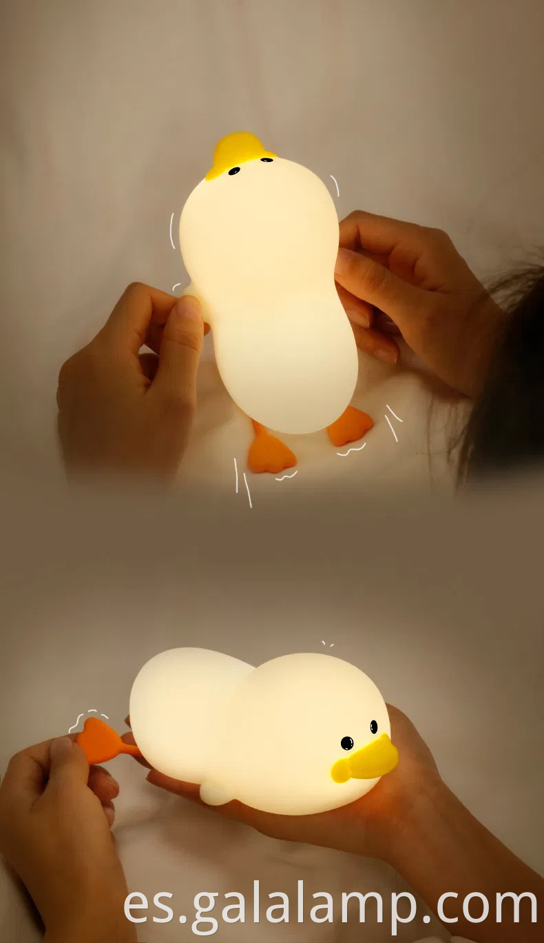 Encantadora luz nocturna en forma de pato para el espacio de sueño de los niños